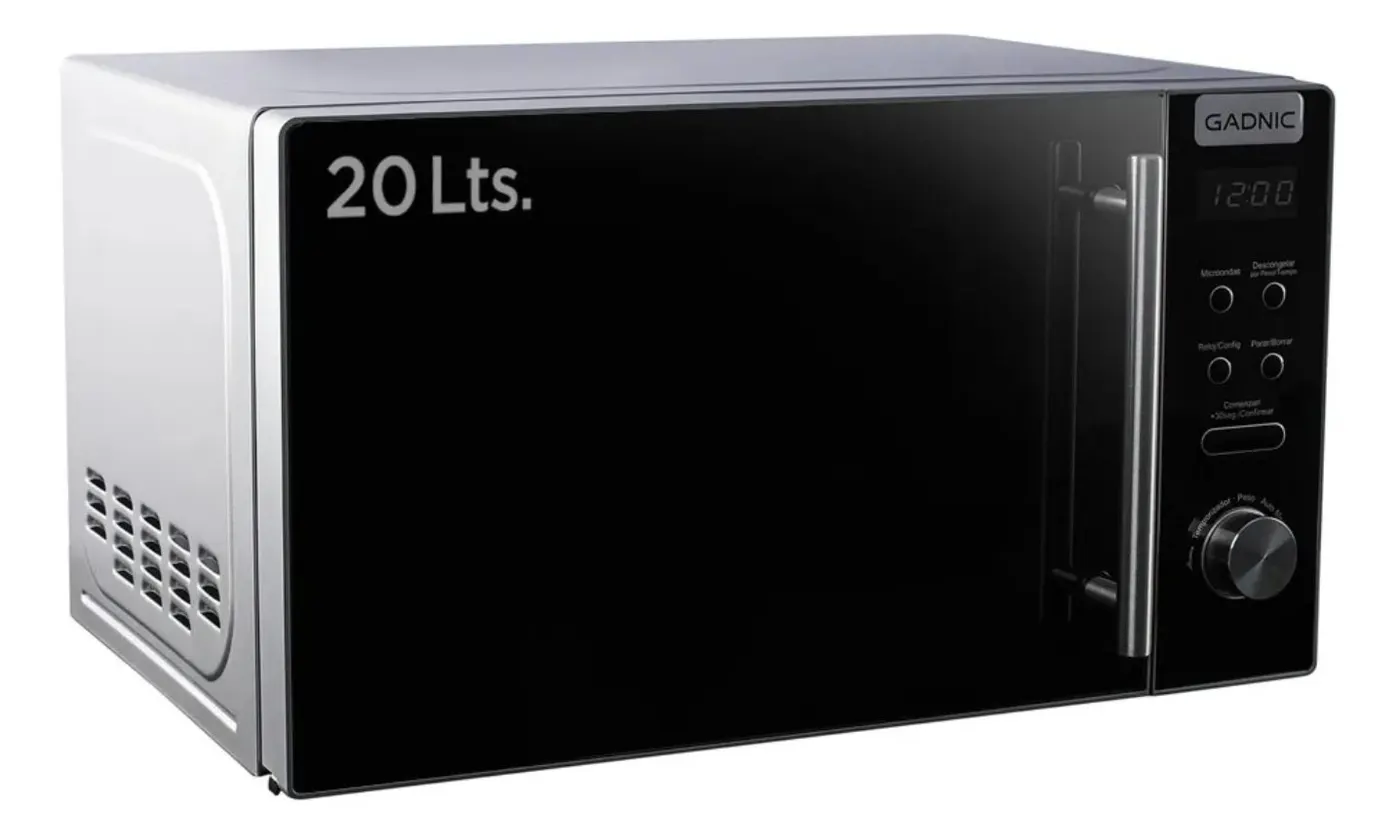 Microondas Acero Inoxidable 20 Lts Gadnic