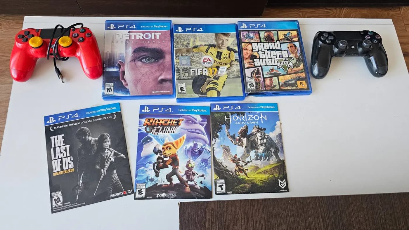 Playstation 4 de 1TB + 2 controles + 6 juegos