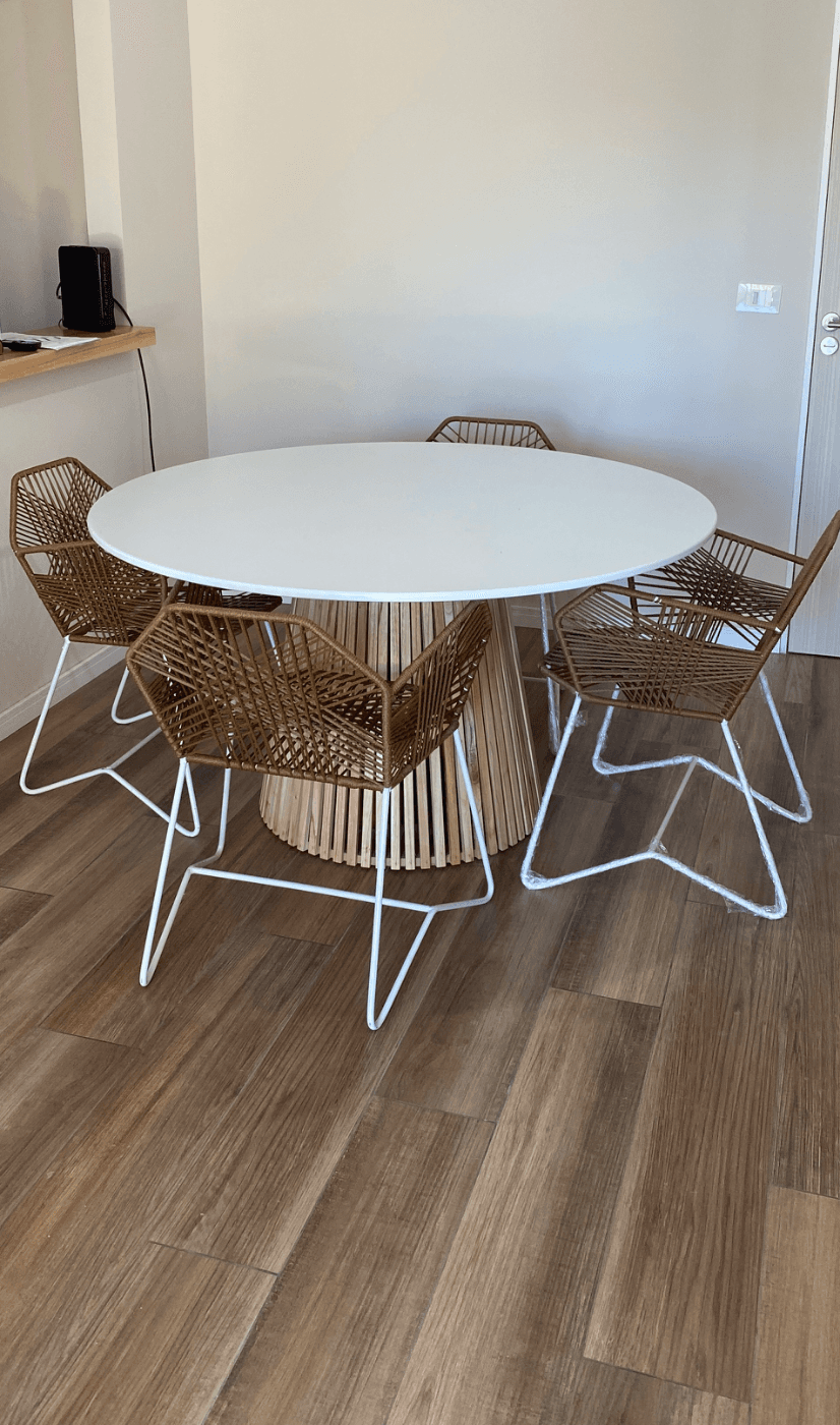 Juego de comedor redondo - estilo moderno escandinavo