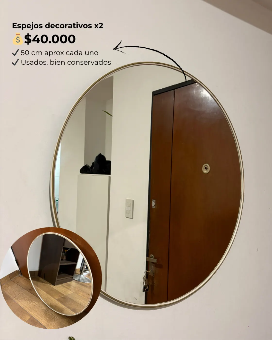 Espejos decorativos x2