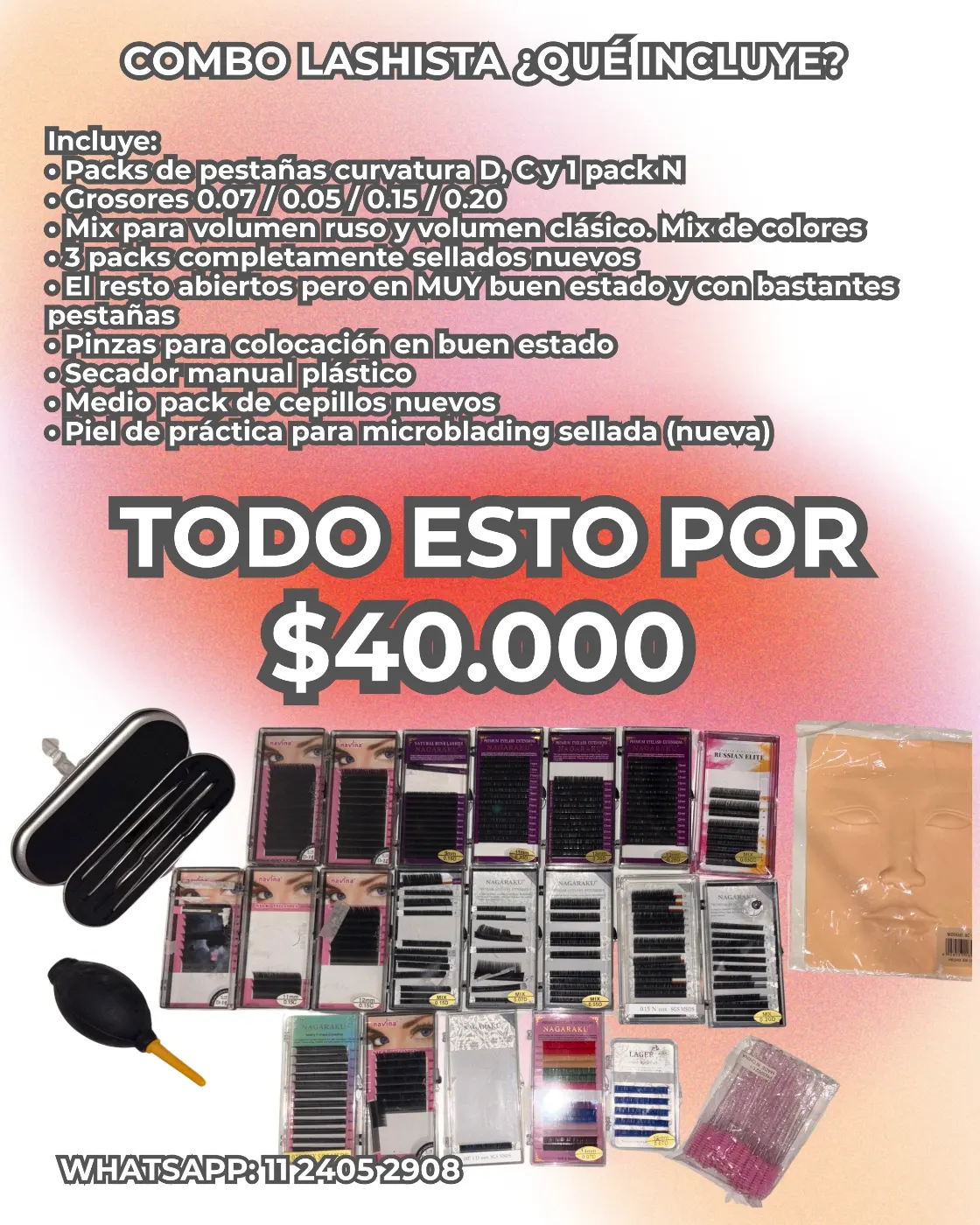 COMBO LASHISTA / EXTENSIONES DE PESTAÑAS