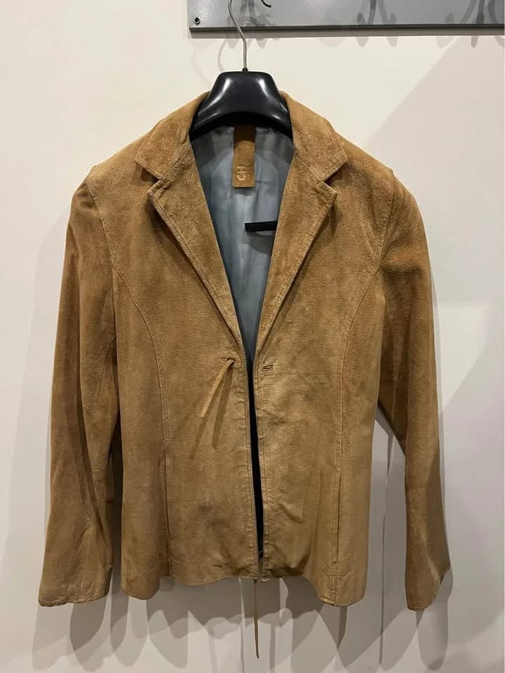 Campera de cuero marron