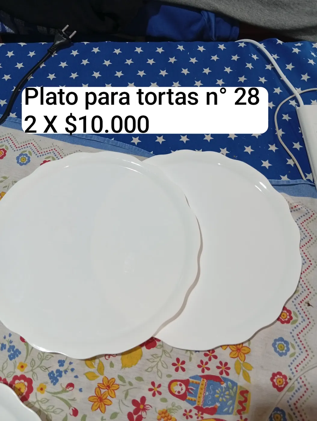 Amodil Plato para tortas n° 28 2 X $10.000