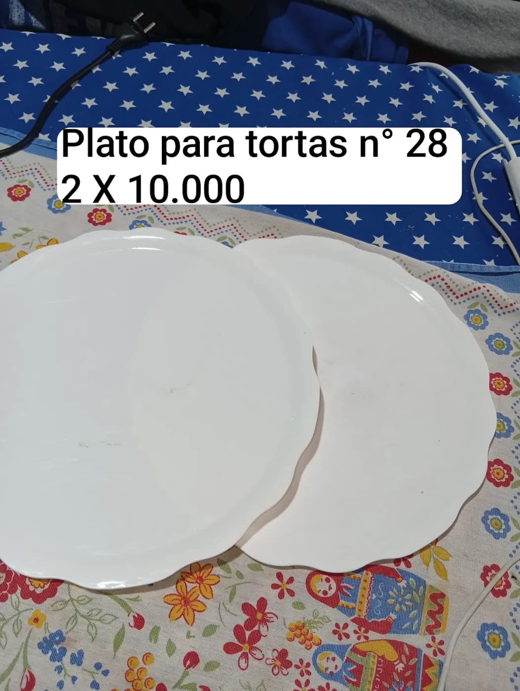 Amodil Plato para tortas n° 28 2 X $10.000