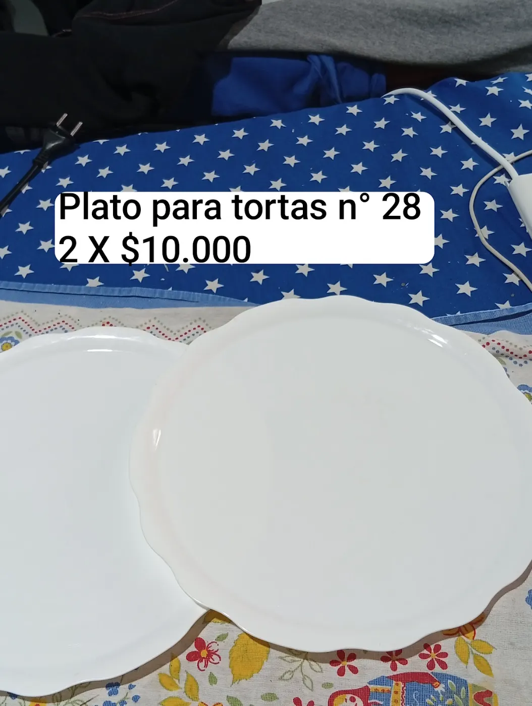 Amodil Plato para tortas n° 28 2 X $10.000