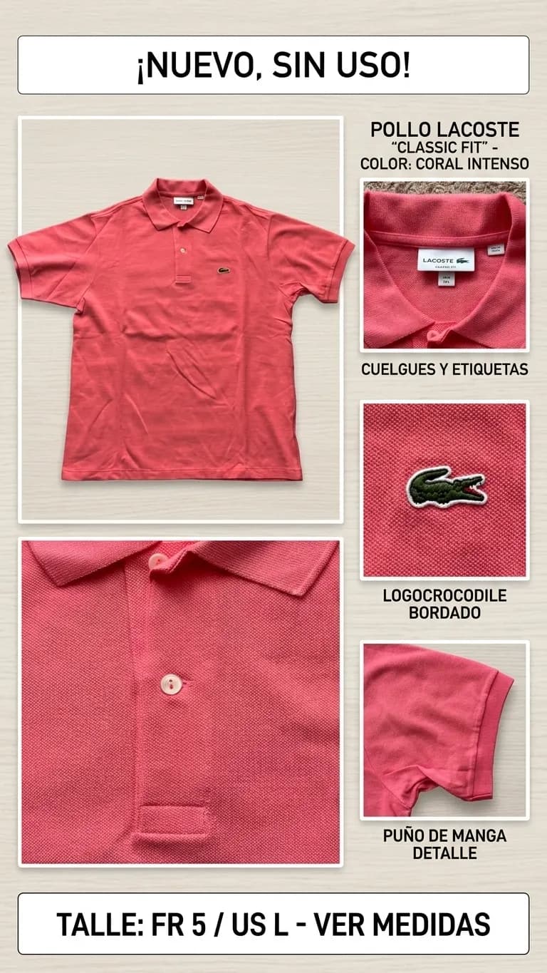 Polo Lacoste nueva Talle L (original)