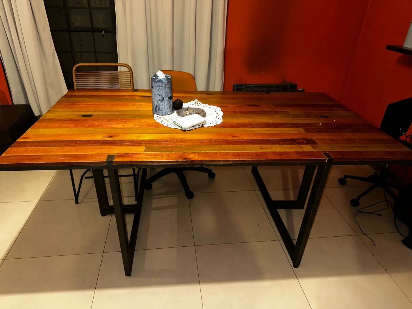 Mesa Comedor Madera y hierro