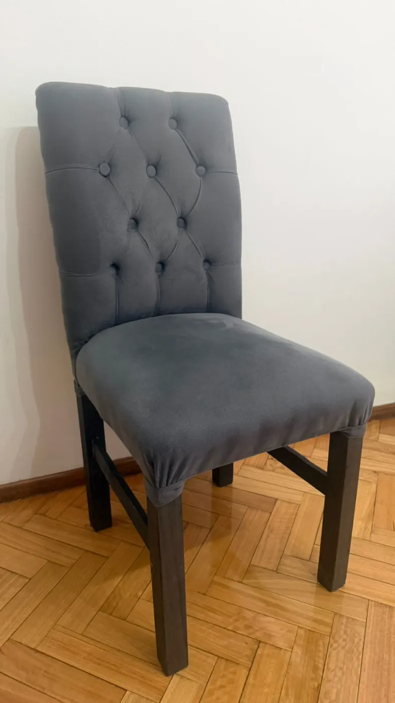 Sillas Capitone Combo X4 En Pana. Impecables