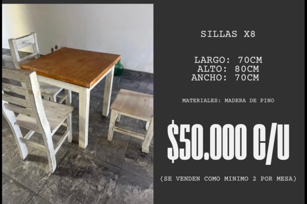 Mesa Con 2 Sillas