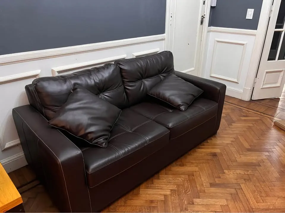 Sillón cama de cuero