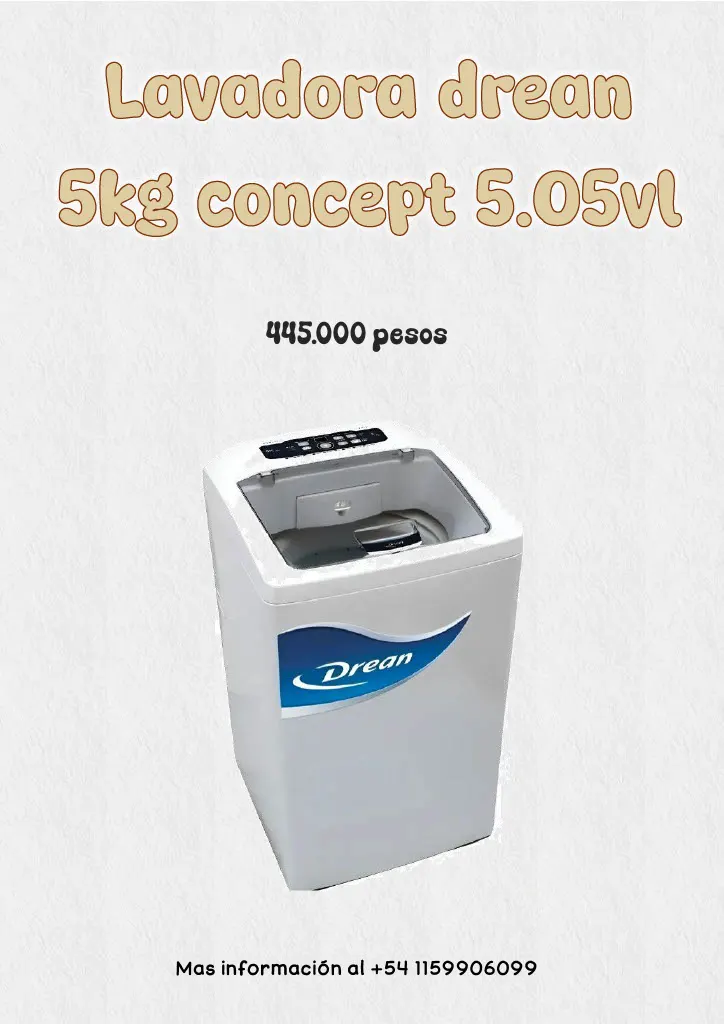 Lavadora drean 5kg