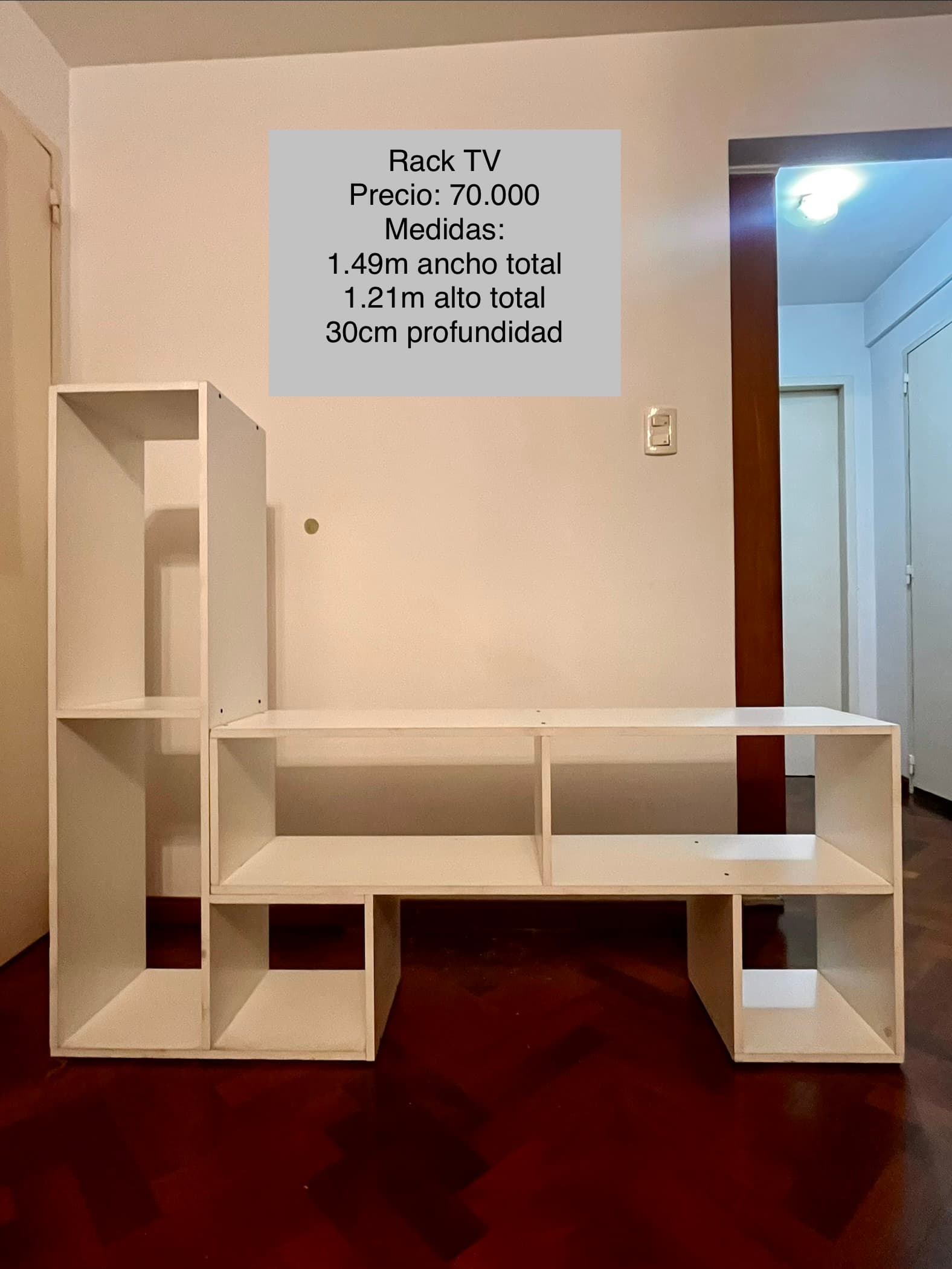Mueble Rack para TV con Estantes