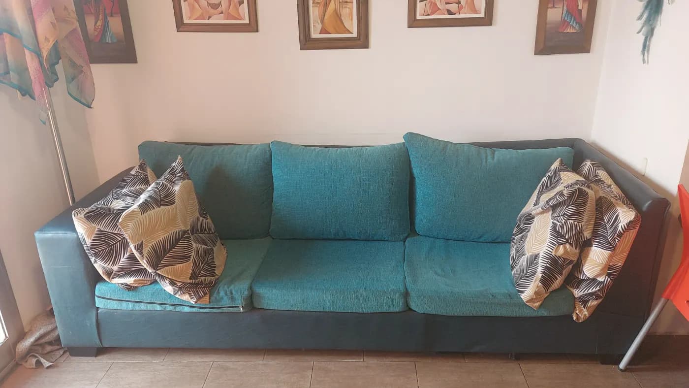 Sillon 3 cuerpos 2,40 de ancho Chenille Cama Impecable