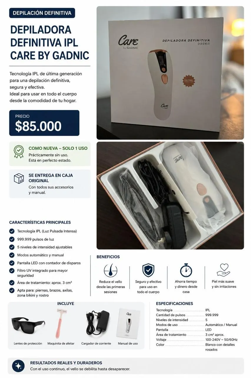 Depiladora laser