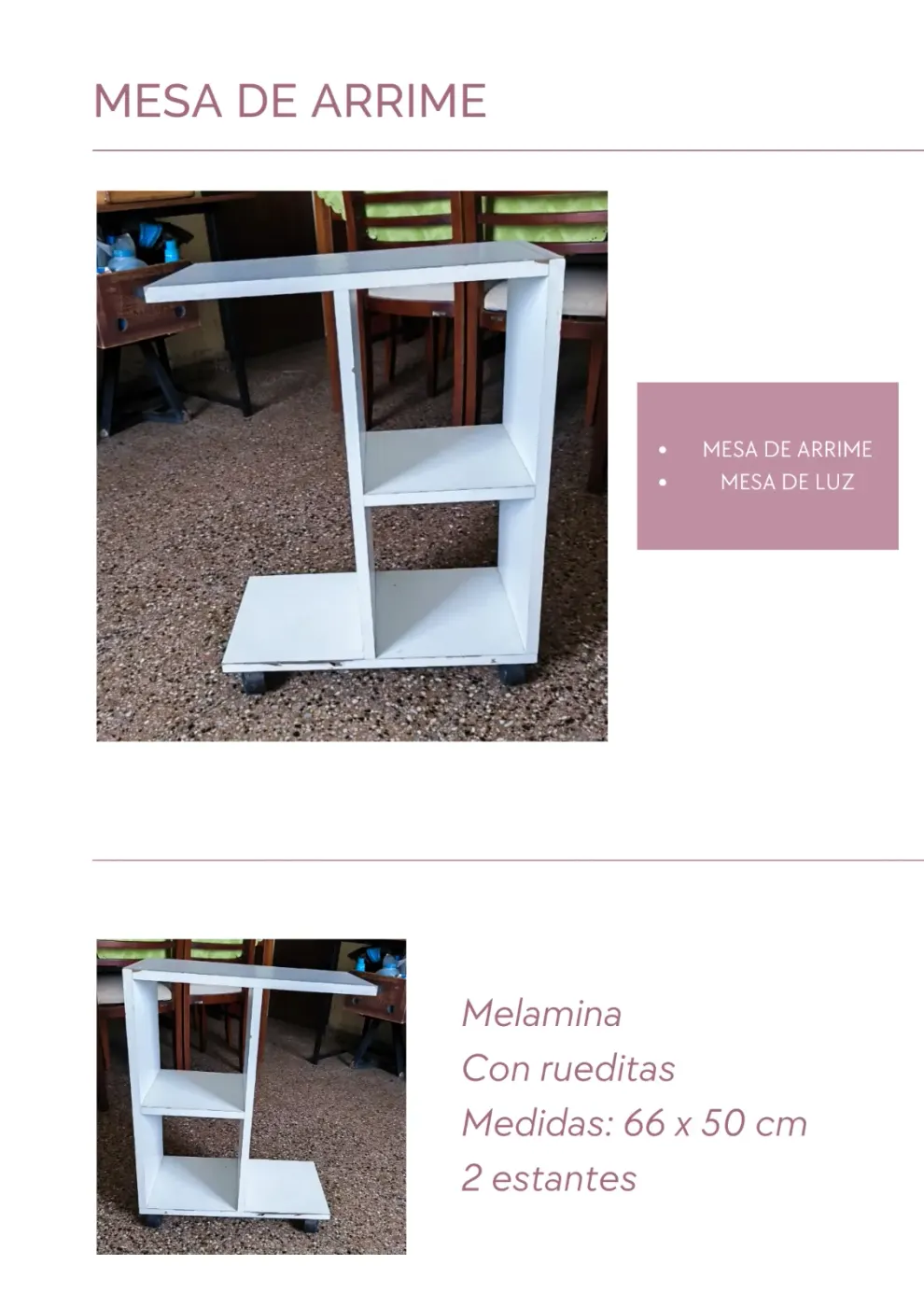 Mesa de arrime