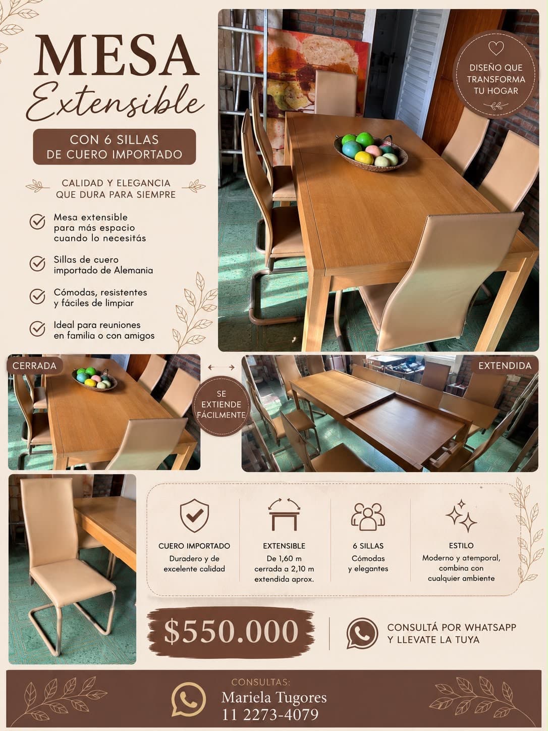 Mesa extensible