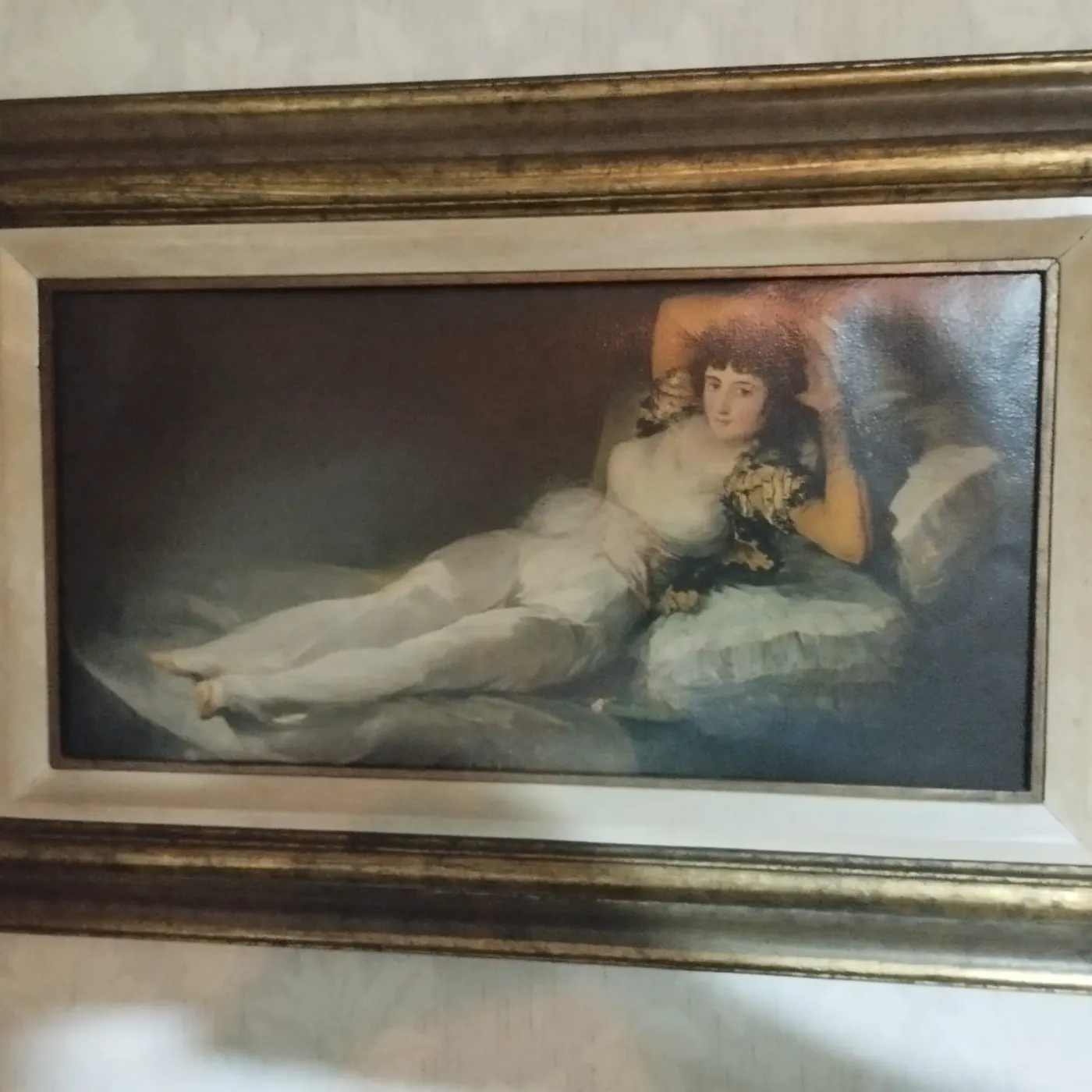 cuadro óleo maja vestida