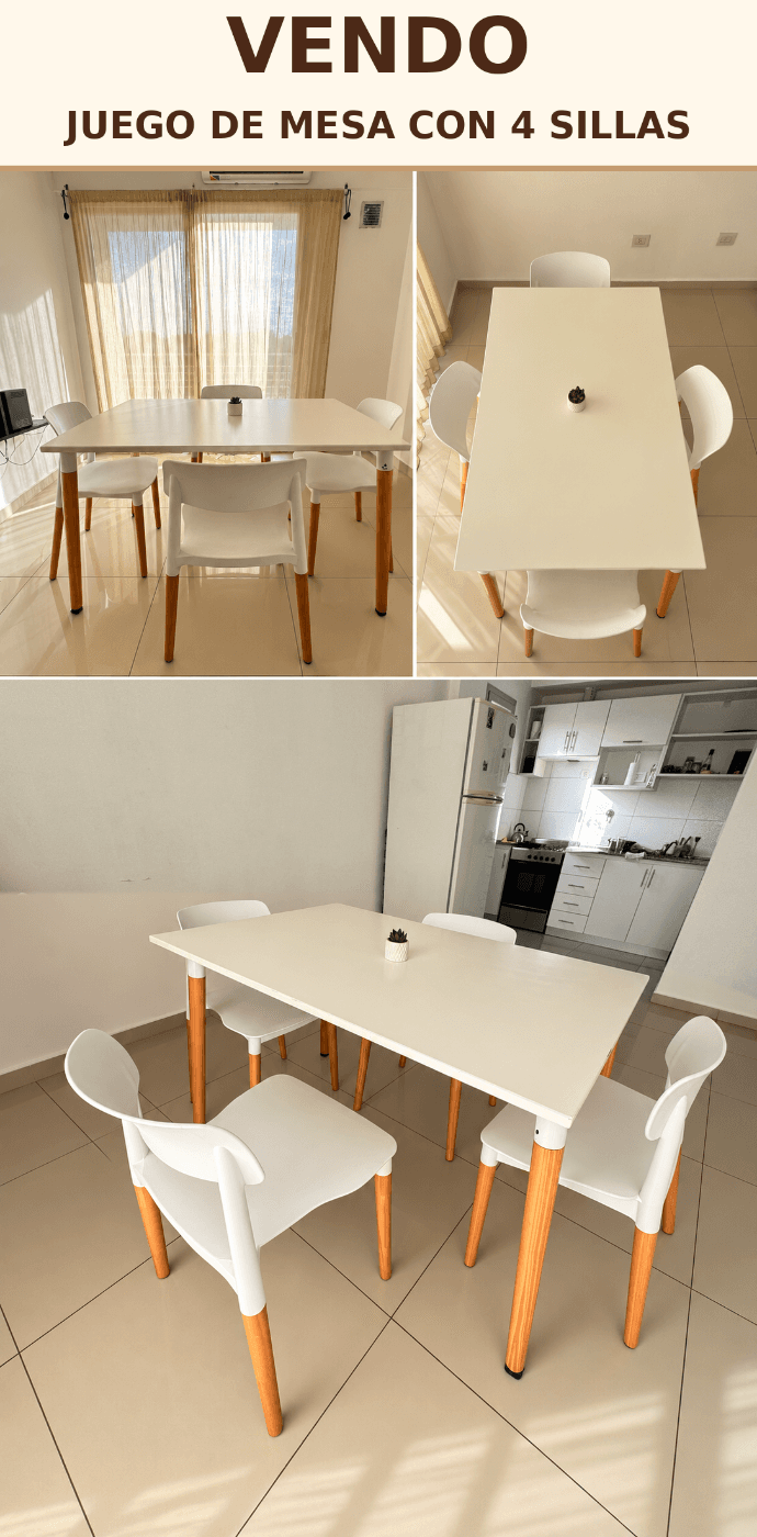 Juego de mesa de comedor/living