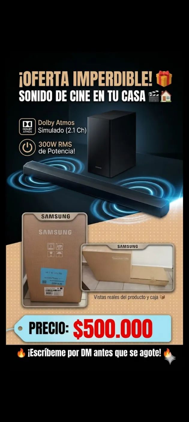 Barra de Sonido SAMSUNG -NUEVA-
