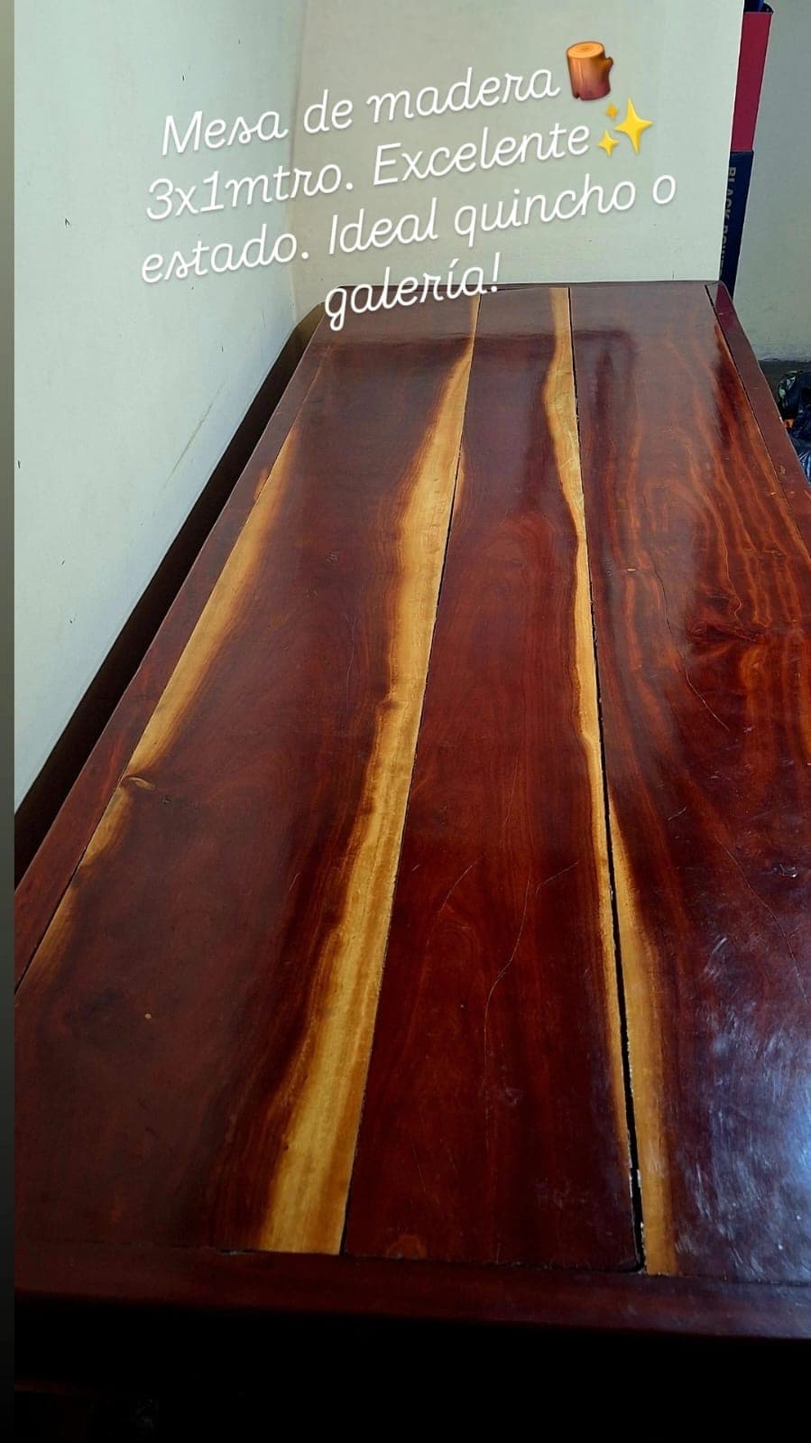 Mesa de quincho super amplia y larga