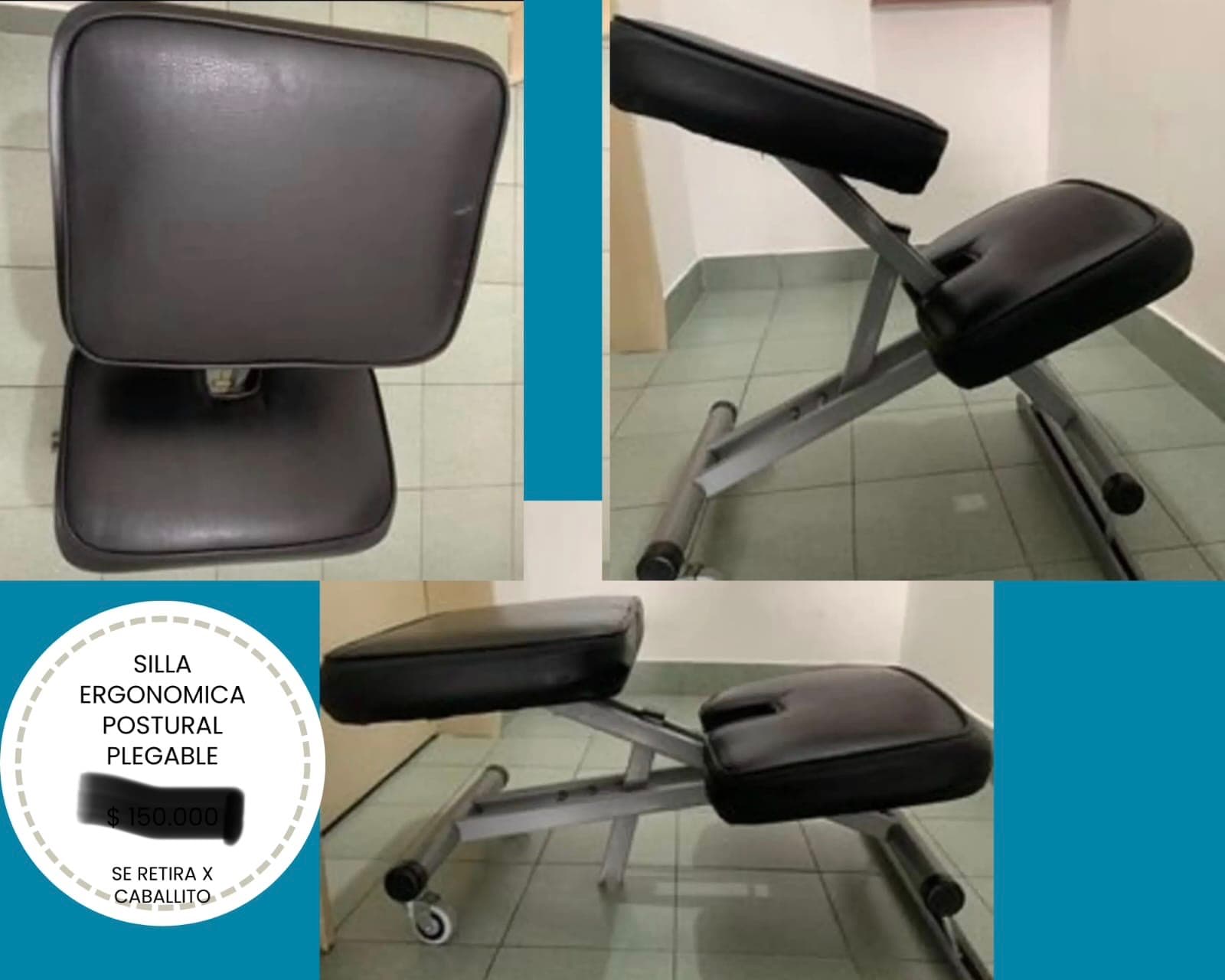 Silla ergonómica plegable