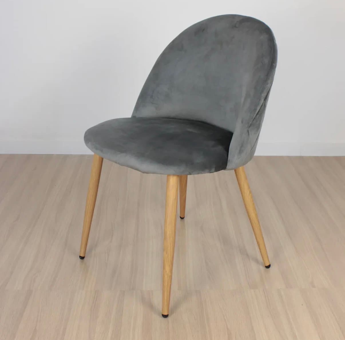 Sillas De Comedor Modernas Tapizadas Gris x4