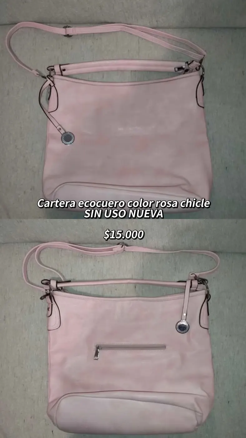 Cartera Ecocuero Rosa