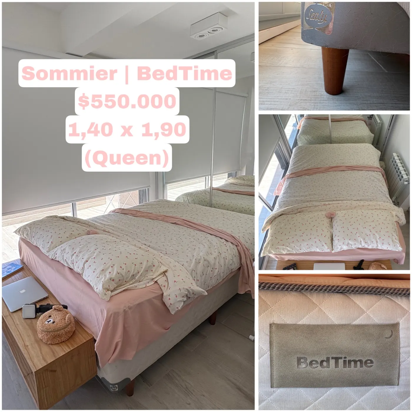 Cama Sommier Queen Bed Time